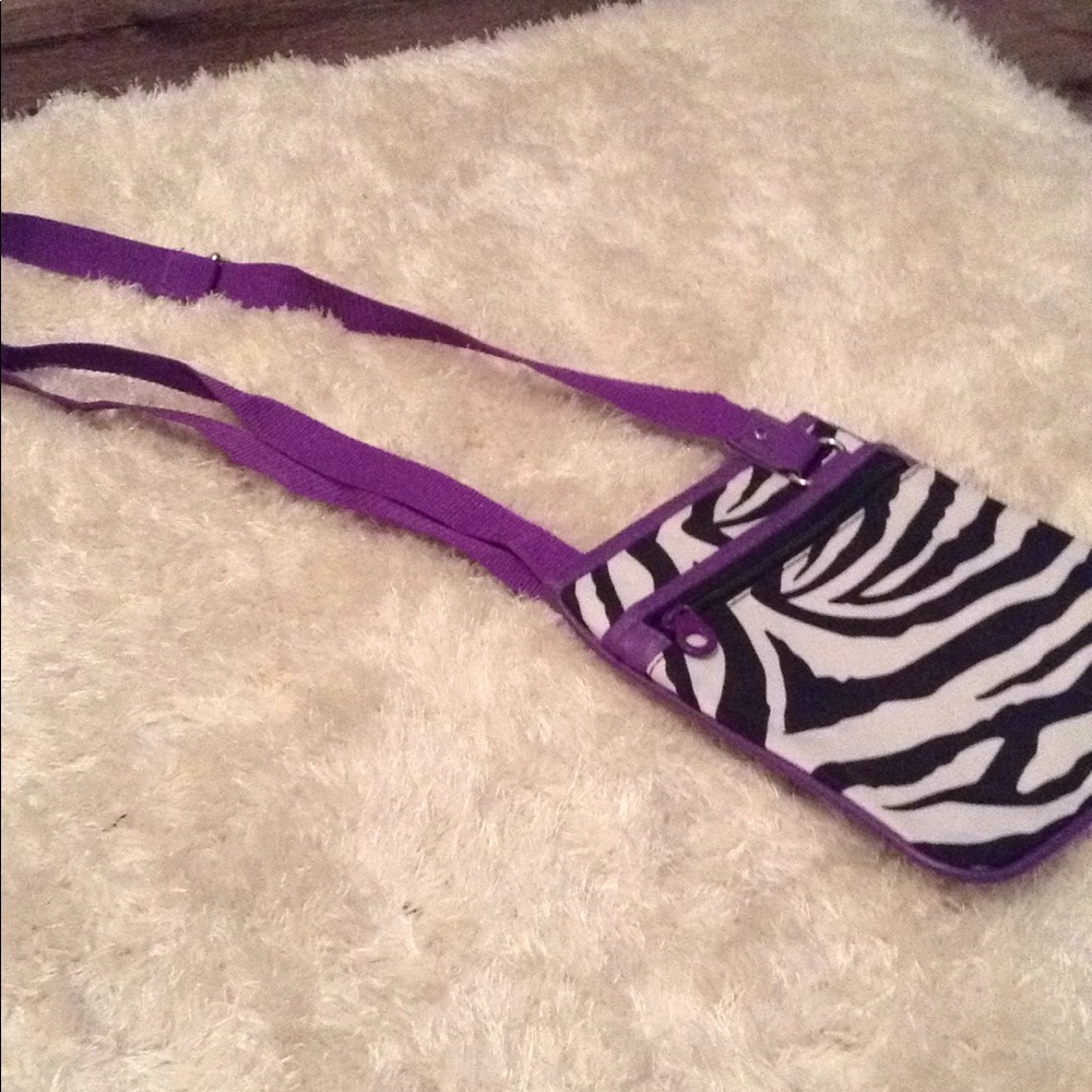 A zebra print purse